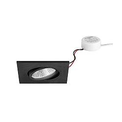 LED-Einbaustrahler 230 V AC, 50 Hz, 7 W, 3000K, schwarz