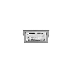 ceiling recessed luminaire APOLLO MINI square, direct IP20, silver, transparent dimmable