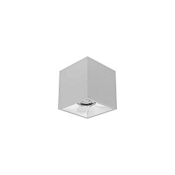 downlight APOLLO MIDI square, smooth, DALI controllable IP20, powder coated, silver dimmable