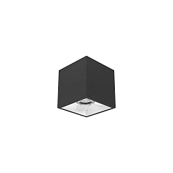 downlight APOLLO MIDI square, smooth, DALI controllable IP20, powder coated, black dimmable