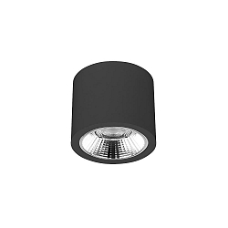 downlight APOLLO MAXI round, switchable, faceted IP20, powder coated, black 