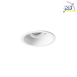 Recessed unit for LED modules, round, deepened, IP20, max. 14W, excl. driver, structured white