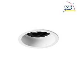 Recessed unit for LED modules, round, deepened, IP20, max. 14W, excl. driver, structured white / black