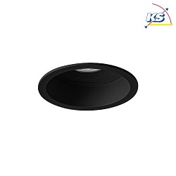 Recessed unit for LED modules, round, deepened, IP20, max. 14W, excl. driver, structured black
