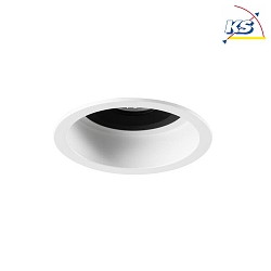 Recessed unit for LED modules, round, deepened, IP20, max. 14W, excl. driver, structured white / black