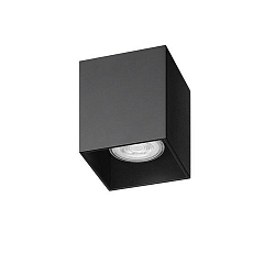 Aufbau-Downlight TURN-S, IP20, quadratisch, GU10 (exkl.),Aluminium, strukturschwarz