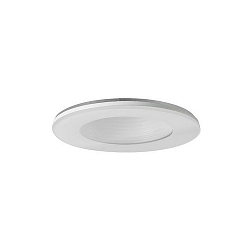 Einbau-Downlight COVER-UP f�r MR16 LED Modul max. 14W, IP44, rund, Aluminium / Dekoglas, ohne BG, starr, Wei� / klar