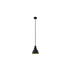 pendant luminaire DAPHNE 1 flame E27 IP20, black matt dimmable