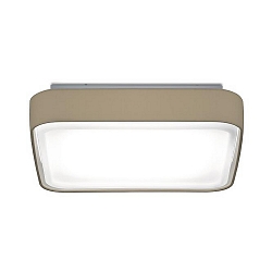 LED ceiling luminaire KORI 38 x 38cm, direct / indirect, 18W 3000K 1810lm, shade chintz light brown / opal