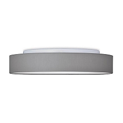 LED ceiling luminaire 330, direct / indirect, � 33cm, 15W 3000K 1360lm, shade grey / hand blown opal glass, matt