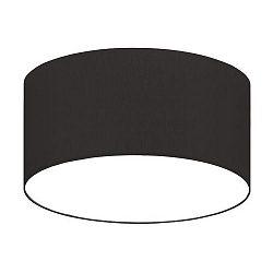 Ceiling luminaire SOFT TUBE 380, � 38cm, 3 x E27 max. 60W, shade chintz black / diffuser PC