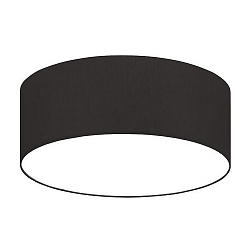 Ceiling luminaire SOFT TUBE 480, � 48cm, 3 x E27 max. 60W, shade chintz black / diffuser PC