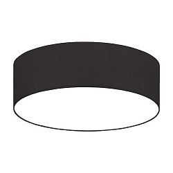 Ceiling luminaire SOFT TUBE 580, � 48cm, 5 x E27 max. 60W, shade chintz black / diffuser PC