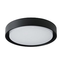 Outdoor LED Wand-/Deckenleuchte BARTIE, � 25cm, 110�, 14W, 3000K, 1210lm, IP54, rund, strukturschwarz