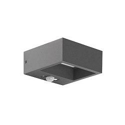LED Solarwandanbauleuchte LIGEA, 1,4W, 3000K, 150lm, IP54, graphit, schaltbar