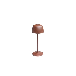 battery table lamp ROSS IP54, brown dimmable