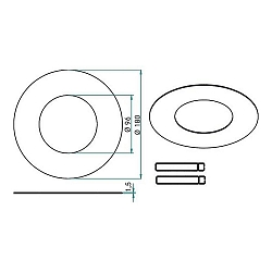 Reduzierring mit Au�en-� 18cm, Schwarz