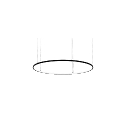 LED Pendelleuchte ANDROS IN, Ringform, � 180cm, CRi >90, UGR <22, DALI-2 dimmbar, 130W 4000K, strukturschwarz