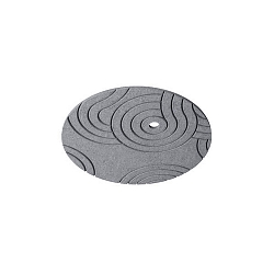 Akustik-Element SLENTIUM, STRUKTUR, rund, � 59.5cm / innen � 6.8cm f�r Einbaustrahler (dezentral), inkl. Abh�ngung, grey