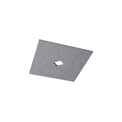 Akustik-Element SLENTIUM, GLATT, eckig, 89.5 x 89.5cm / innen 15 x 15cm f�r Einbauleuchte, inkl. Abh�ngung, grey
