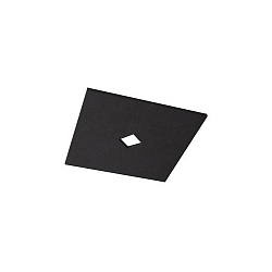Akustik-Element SLENTIUM, GLATT, eckig, 89.5 x 89.5cm / innen 15 x 15cm f�r Einbauleuchte, inkl. Abh�ngung, charcoal