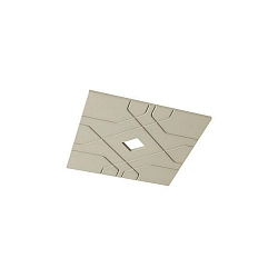 Akustik-Element SLENTIUM, STRUKTUR, eckig, 89.5 x 89.5cm / innen 15 x 15cm f�r Einbauleuchte, inkl. Abh�ngung, cream