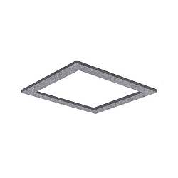 Akustik-Element SLENTIUM, quadratisch, 79.5 x 79.5cm / innen 60.2 x 60.2cm f�r LED Panel, inkl. Abh�ngung, grey