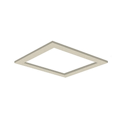 Akustik-Element SLENTIUM, quadratisch, 79.5 x 79.5cm / innen 60.2 x 60.2cm f�r LED Panel, inkl. Abh�ngung, cream
