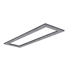 Akustik-Element SLENTIUM, rechteckig, 167 x 47cm / innen 147.7 x 27.7cm f�r LED Panel, inkl. Abh�ngung, grey