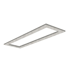 Akustik-Element SLENTIUM, rechteckig, 167 x 47cm / innen 147.7 x 27.7cm f�r LED Panel, inkl. Abh�ngung, mushroom