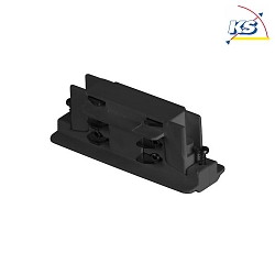 Electric connector for 3-phase power tracks, black