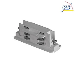 Electric connector for 3-phase power tracks, silver