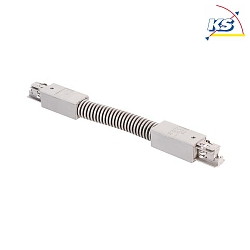 Flexible track connector for 3-phase power tracks, 30cm, white