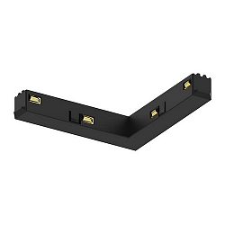 L-Verbinder zu 48V-Stromschiene PEPA, HOCH + FLACH, 90� Winkel, 10.5 x 10.5cm, elektrisch, schwarz