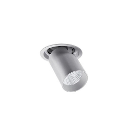 ceiling recessed luminaire TRAXX MICRO swivelling, rotatable, direct IP20, silver dimmable