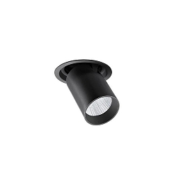 LED Einbaurichtstrahler TRAXX MICRO, 60�, 9W, 1092lm, IP20, 230V AC, 50 Hz, CRI > 90, rund, drehbar, 3000K, schwarz