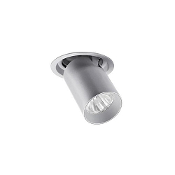 ceiling recessed luminaire TRAXX MINI swivelling, rotatable, direct IP20, silver dimmable