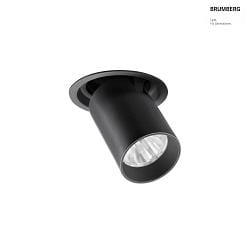 ceiling recessed luminaire TRAXX MIDI swivelling, rotatable, direct IP20, black dimmable