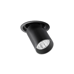 ceiling recessed luminaire TRAXX MIDI swivelling, rotatable, direct IP20, black dimmable
