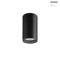 surface luminaire TRAXX MAXI round, direct IP20, black dimmable