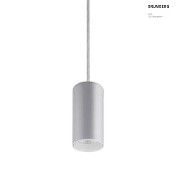 pendant luminaire TRAXX MICRO round, switchable LED IP20, silver 