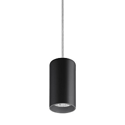 pendant luminaire TRAXX MIDI round, switchable LED IP20, black 