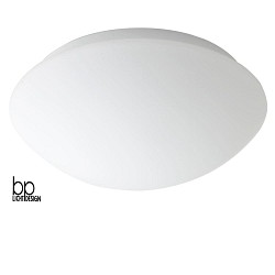 Premium ceiling luminaire with ceramic lamp socket, opal matt glass,  29cm, 2x E27 max. 60W