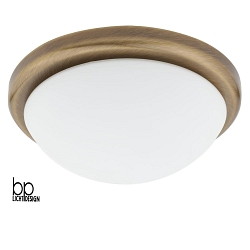 Premium ceiling luminaire, fum chaplet / opal matt glass,  26.5cm, E27 max. 60W