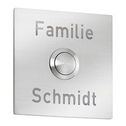 Gravur f�r Klingelplatte, 7 x 7cm (Art.-Nr. CMD-100, Edelstahl)