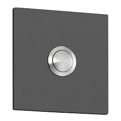 Bell plate, 7 x 7cm, IP44, powder coated stainless steel, anthracite