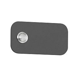 Bell plate, 11 x 6cm, round corners, IP44, powder coated stainless steel, anthracite