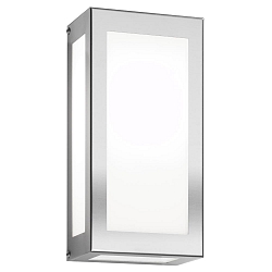 Outdoor LED Wandleuchte AQUA RAIN, IP44, 12W 3000K 1200lm, Edelstahl / Opalglas, geb�rstet