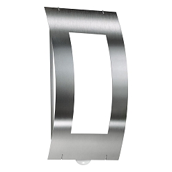 Au�enwandleuchte AQUA QUADRAT, IP44, mit Bewegungsmelder, E27, Edelstahl / Opalglas, geb�rstet