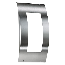 Au�enwandleuchte AQUA QUADRAT, IP44, E27, Edelstahl / Opalglas, geb�rstet